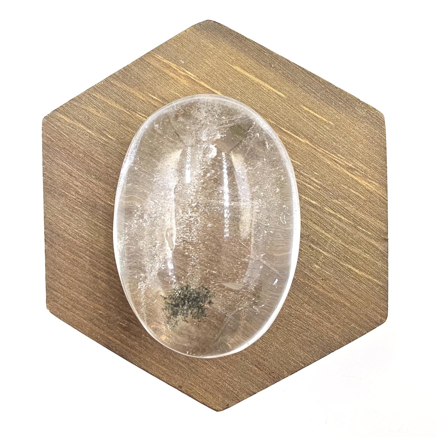 Minimalistic Garden Quartz (Lodolite) Palm Stone – Manifestation, Clarity & Inner Journey Healing Crystal, 75g