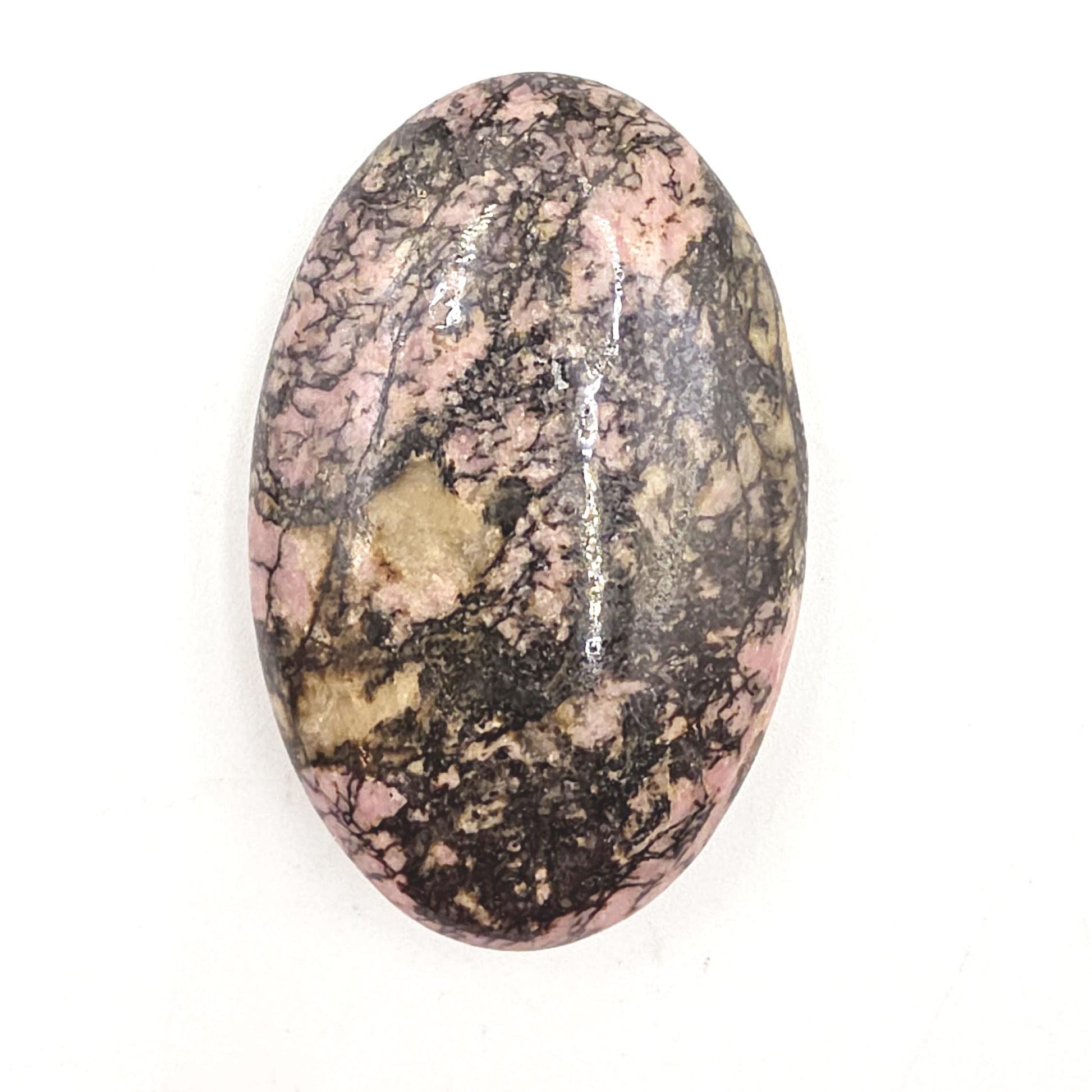 Rhodonite Palm Stone – Emotional Healing, Compassion & Grounded Heart Support Crystal, 60g