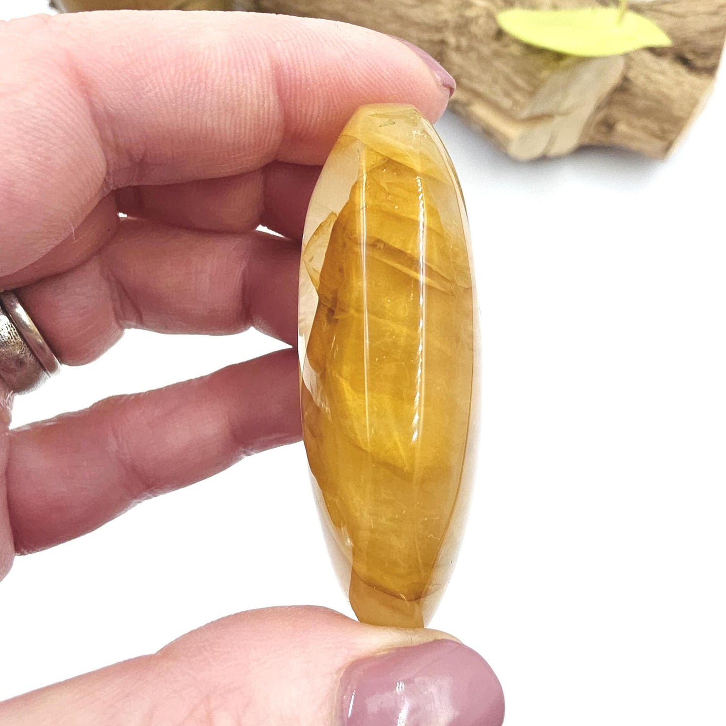 High Grade Golden Healer Palm Stone – Deep Healing & Spiritual Balance Crystal, 60g