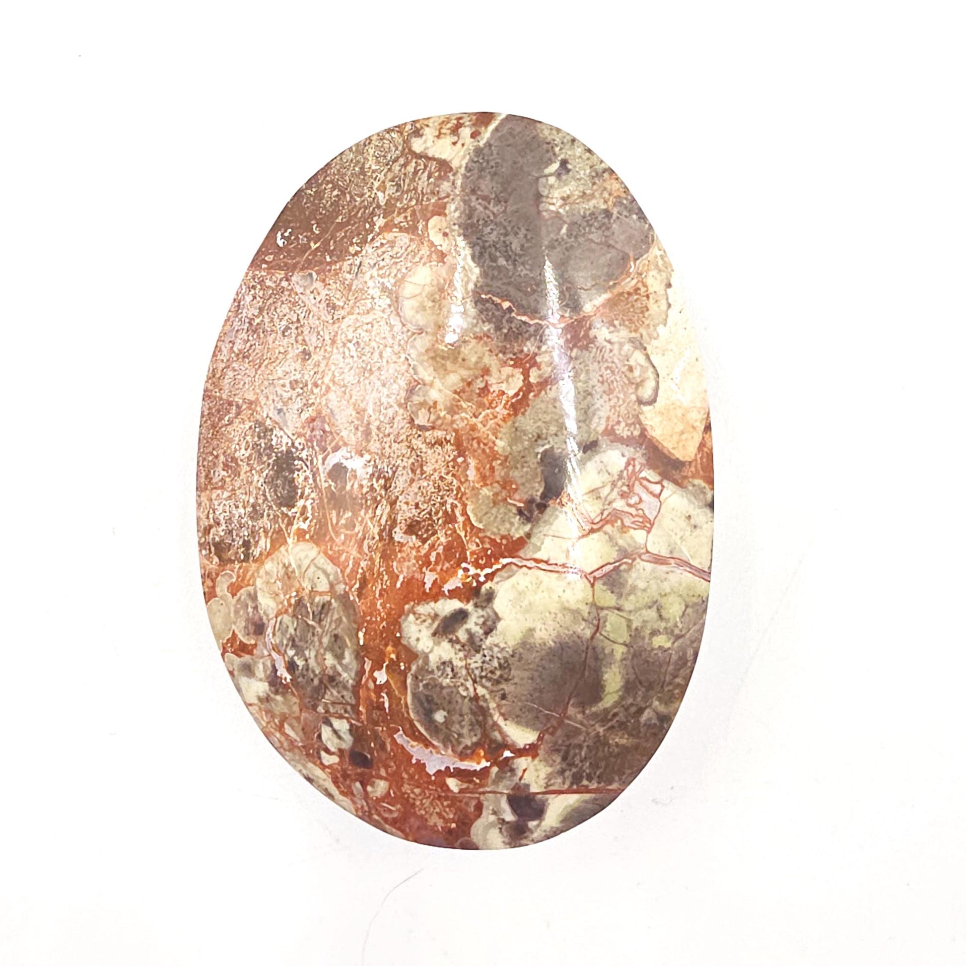 Money Agate Palm Stone – Abundance, Stability & Root Chakra Crystal, 100g