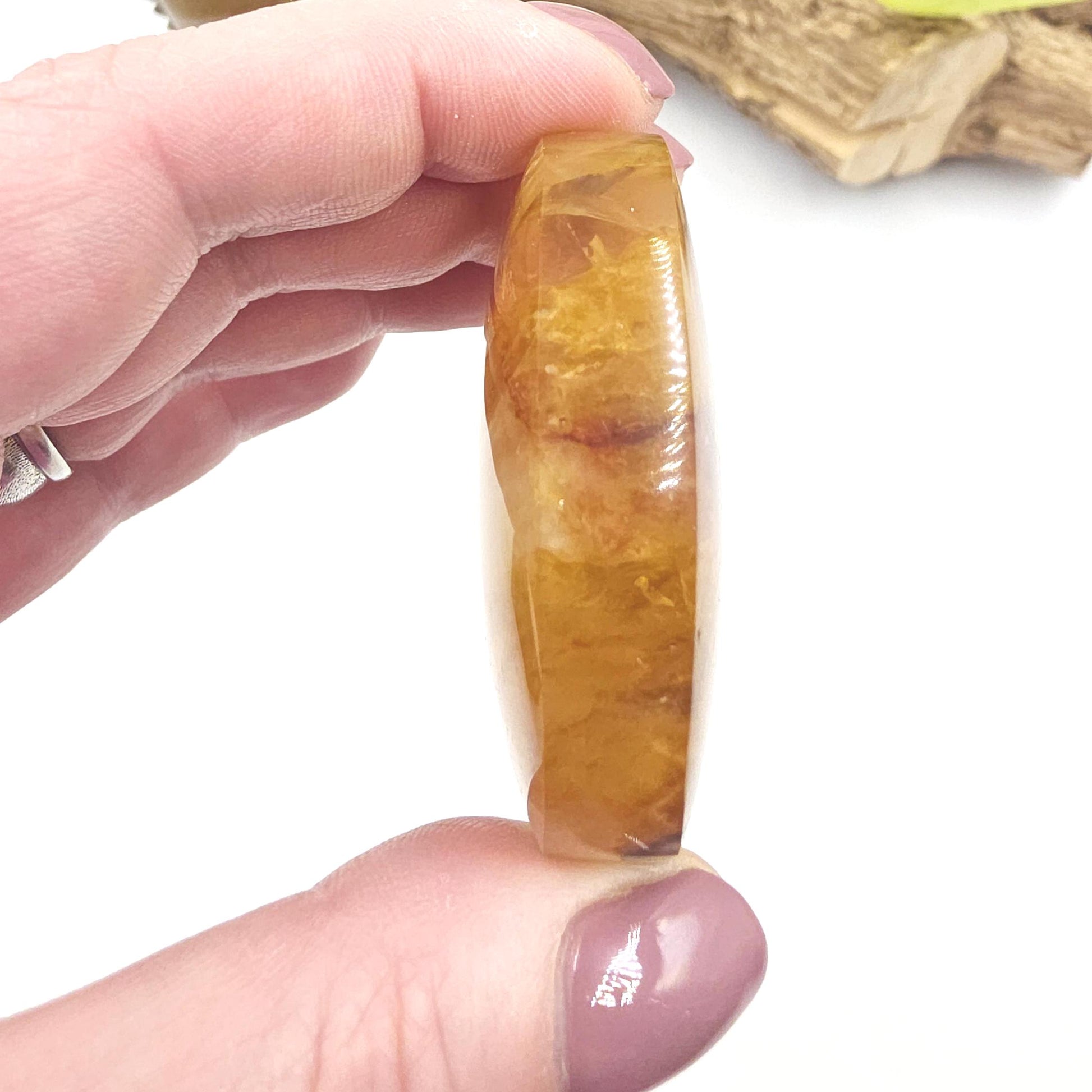 Golden Healer Palm Stone – Deep Healing & Spiritual Balance Crystal, 75g