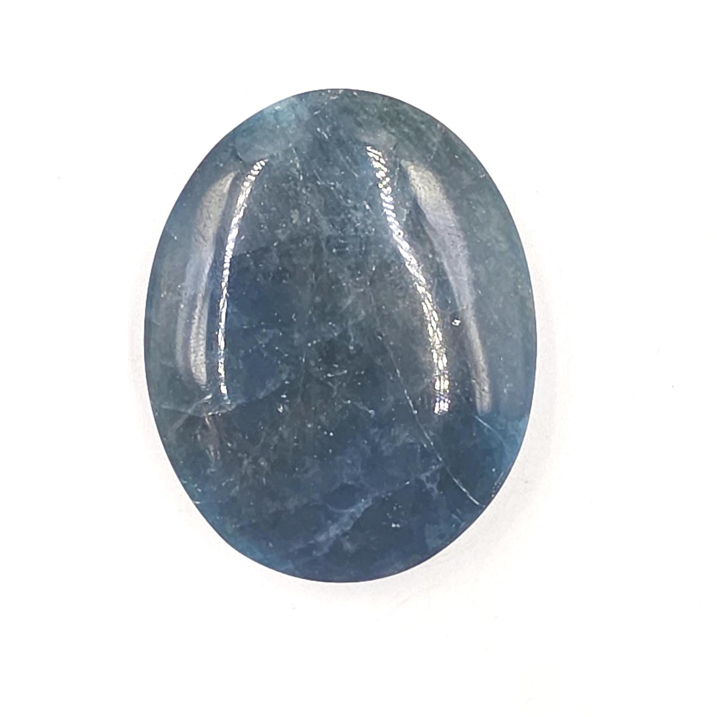 Blue Apatite Palm Stone – Motivation, Clarity & Throat Chakra Crystal, 60g