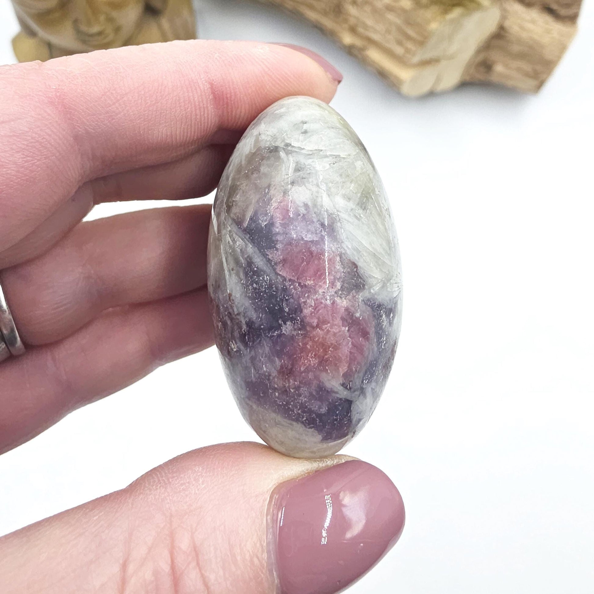Unicorn Stone Palm Stone (Pegmatite) – Calm, Comfort & Emotional Healing Crystal, 75g