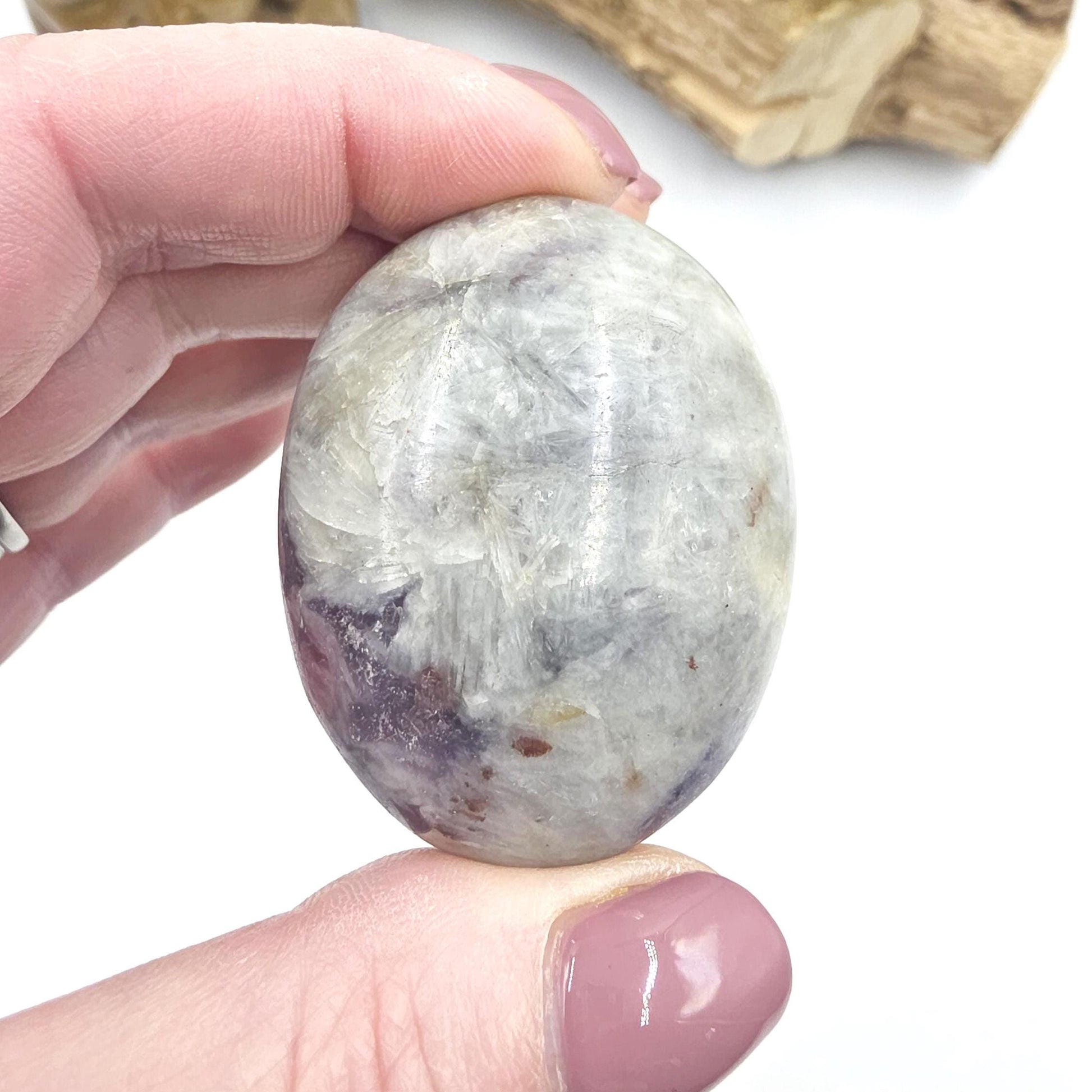 Unicorn Stone Palm Stone (Pegmatite) – Calm, Comfort & Emotional Healing Crystal, 75g