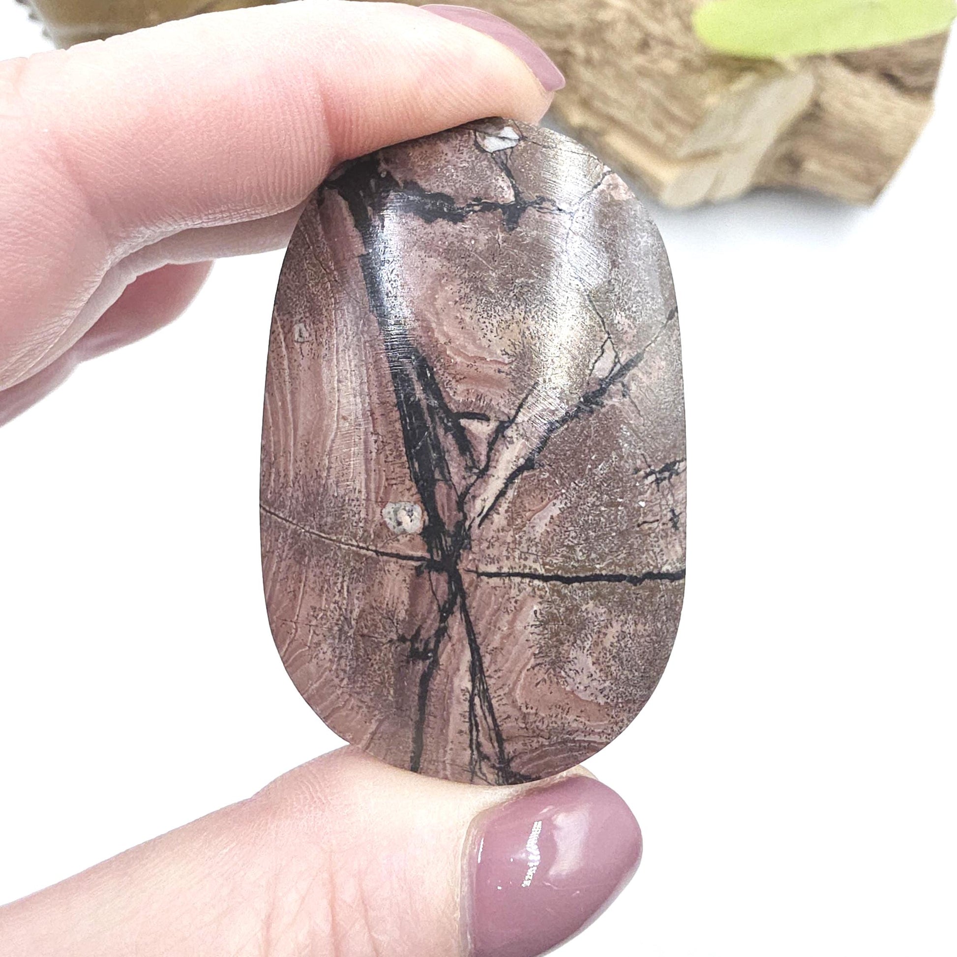 Picture Jasper Palm Stone – Grounding, Stability & Earth Connection Crystal, 55g