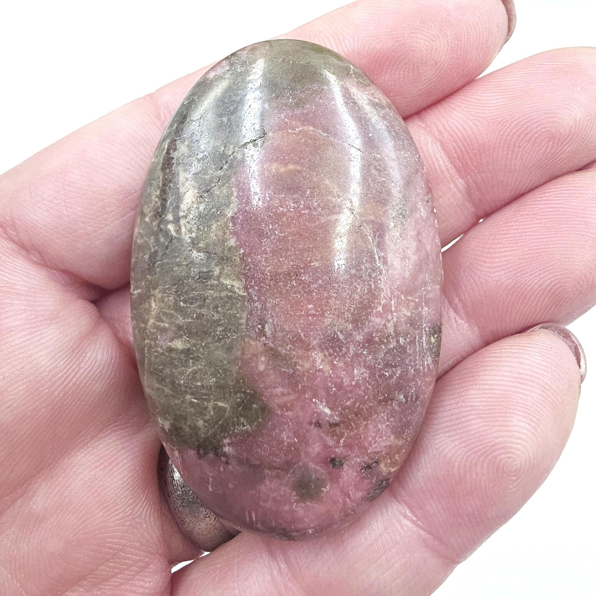 Rhodonite Palm Stone – Emotional Healing, Compassion & Grounded Heart Support Crystal, 55g