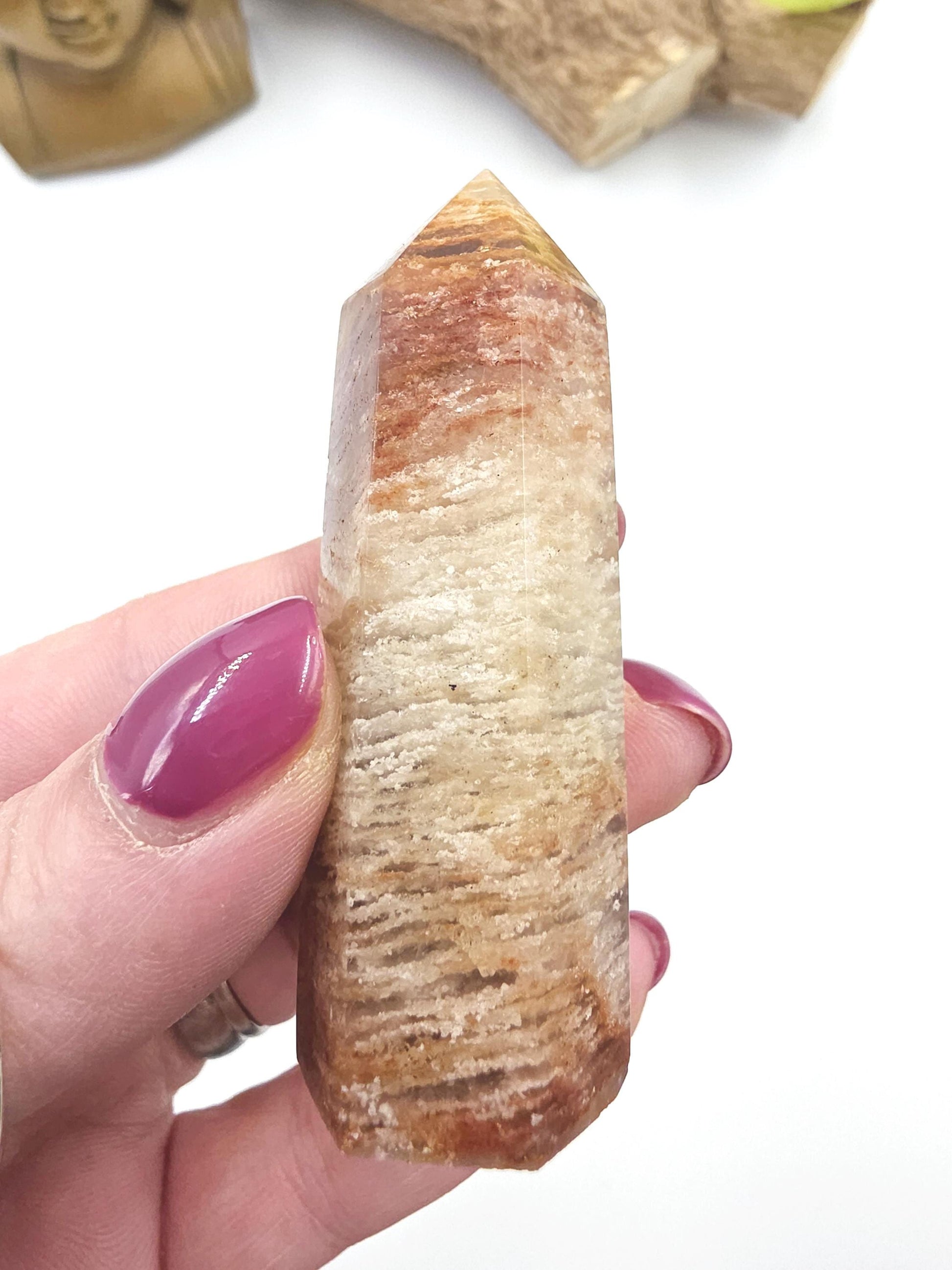 Thousand Layer Garden Quartz (Lodolite) Tower – Manifestation, Growth & Spiritual Journey Crystal, 7cm