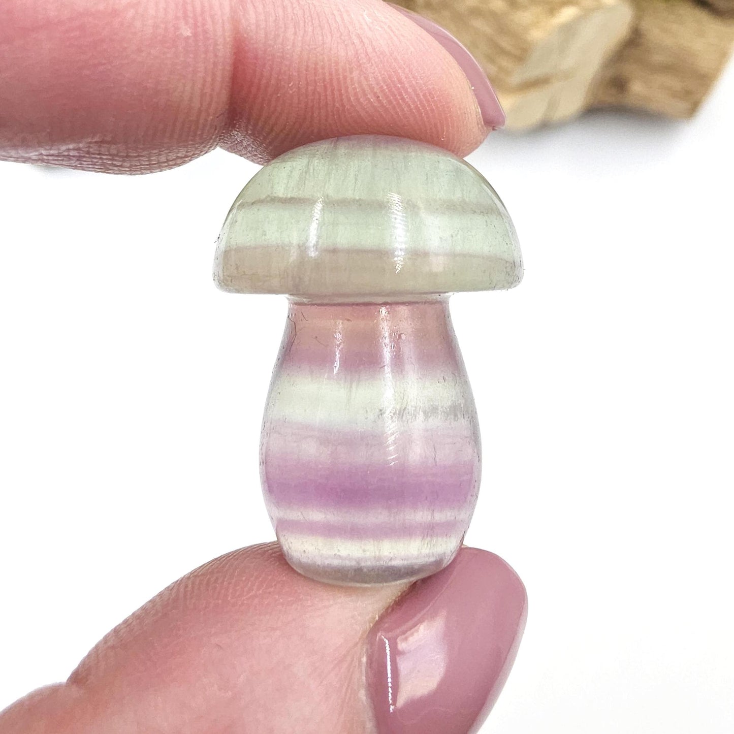 Fluorite Mushroom Carving – Clarity, Focus & Third Eye Chakra Crystal, 23g