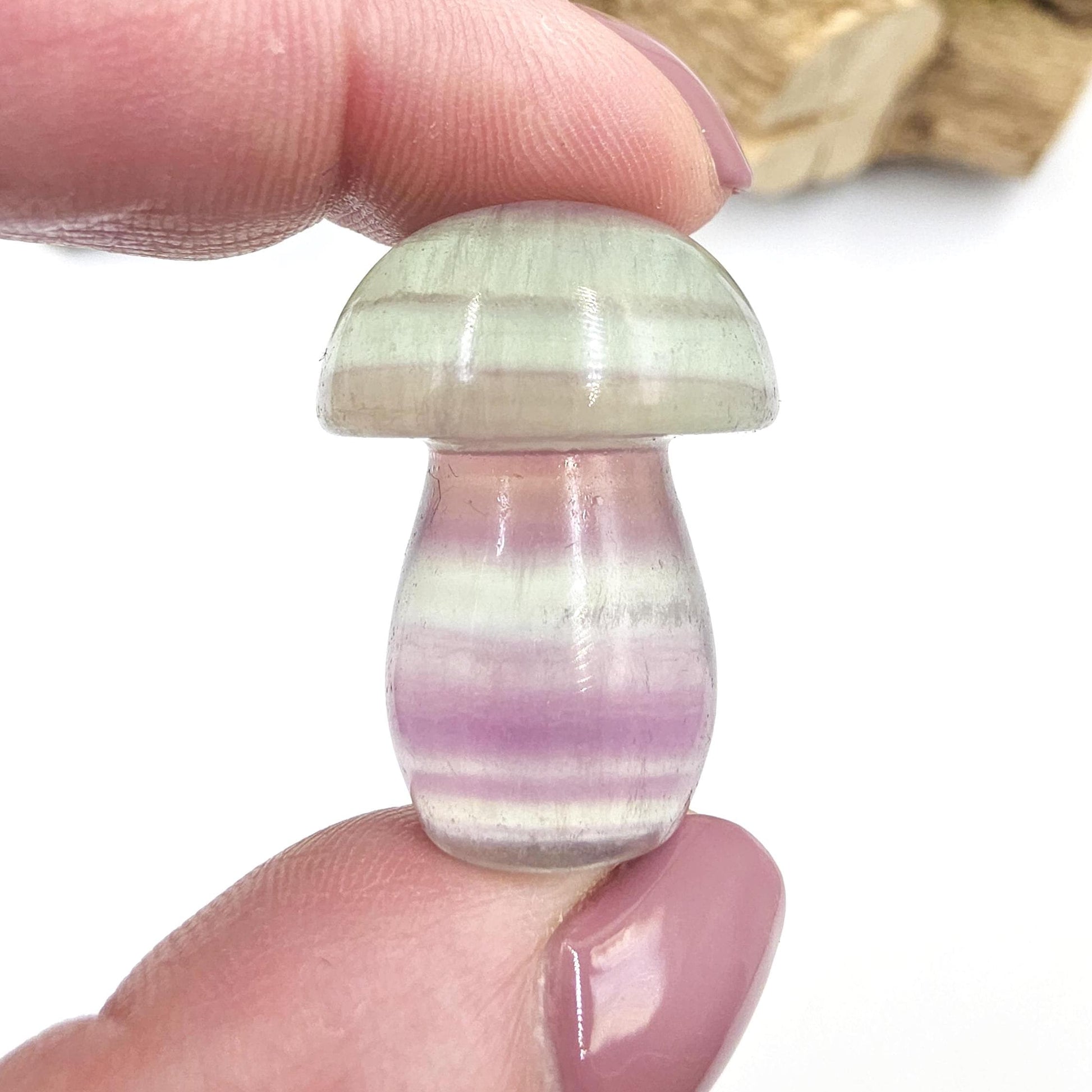 Fluorite Mushroom Carving – Clarity, Focus & Third Eye Chakra Crystal, 23g