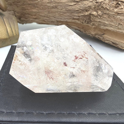 Pink Lemurian Quartz Freeform with Rainbow Flashes – Spiritual Growth, Love & Energy Amplification Crystal, 155g