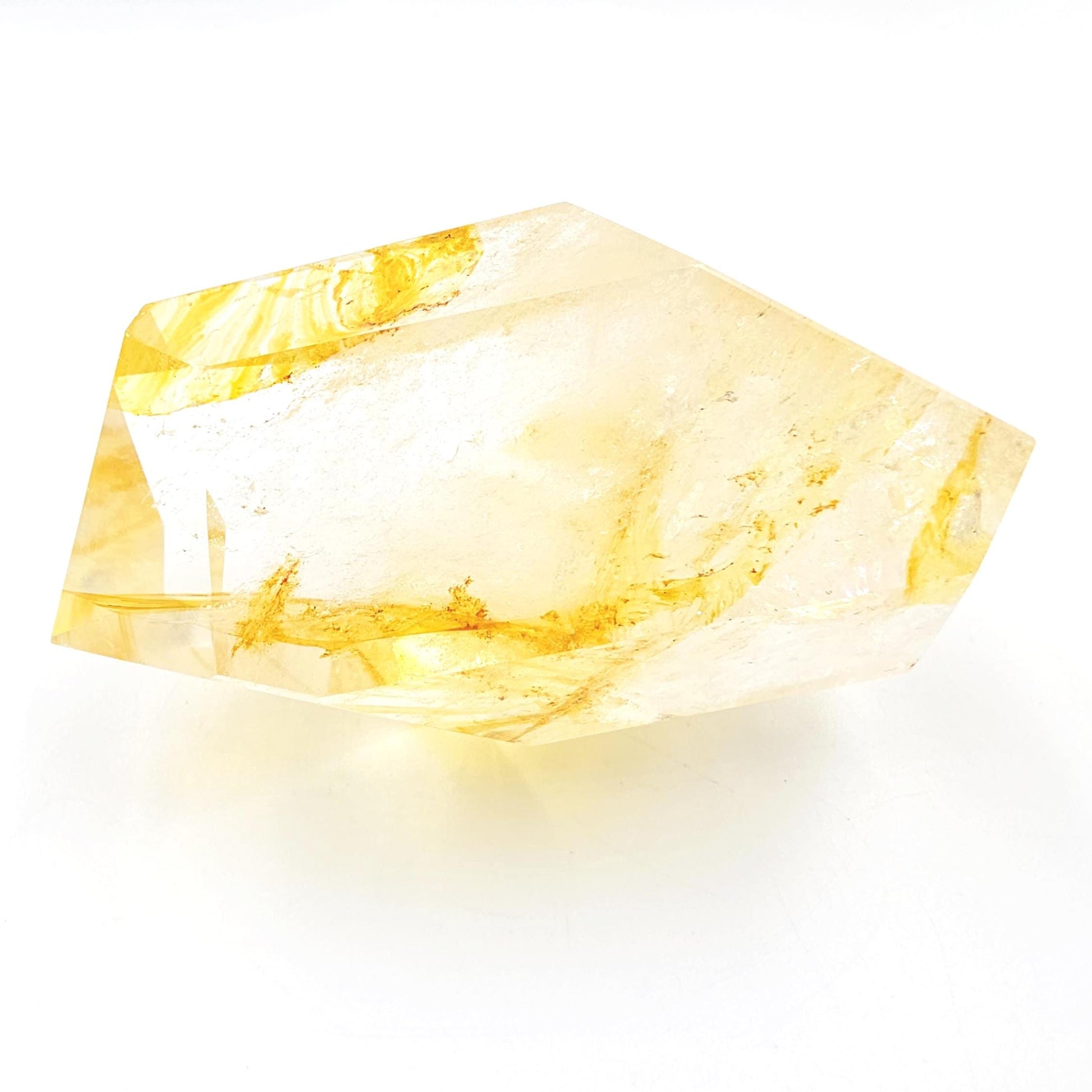 Madagascan Golden Healer Freeform with rainbow flashes – Deep Healing, Energy Amplification & Spiritual Balance Crystal, 320g