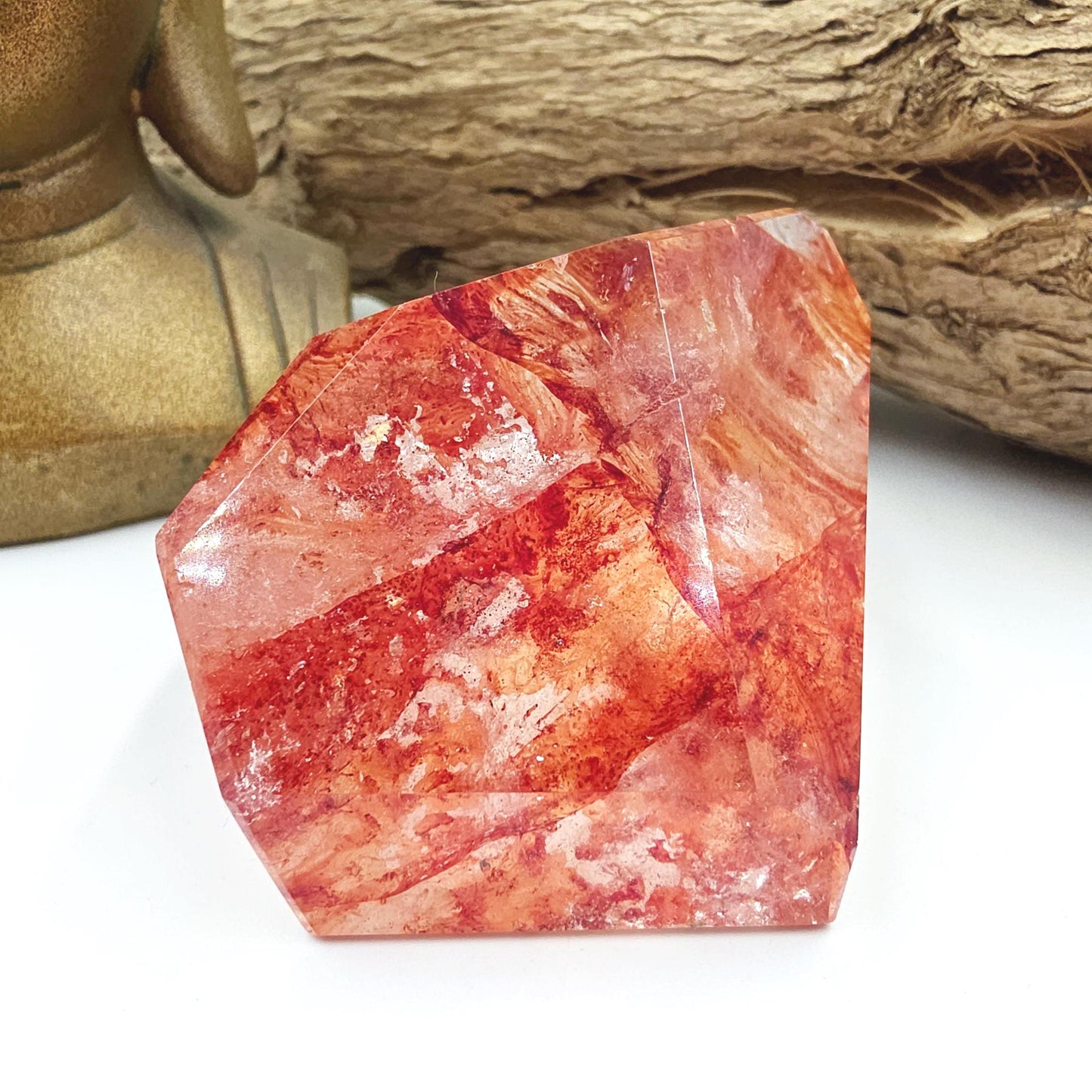Madagascan Fire Quartz (Hematoid) Freeform – Grounding, Clarity & Energy Balancing Crystal, 300g