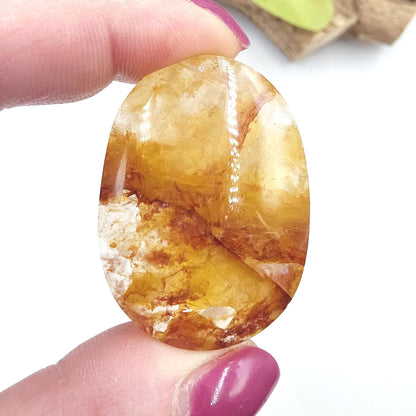 Little Golden Healer Palm Stone – Deep Healing & Spiritual Balance Crystal, 40g