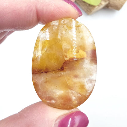 Little Golden Healer Palm Stone – Deep Healing & Spiritual Balance Crystal, 40g