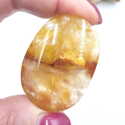 Little Golden Healer Palm Stone – Deep Healing & Spiritual Balance Crystal, 40g