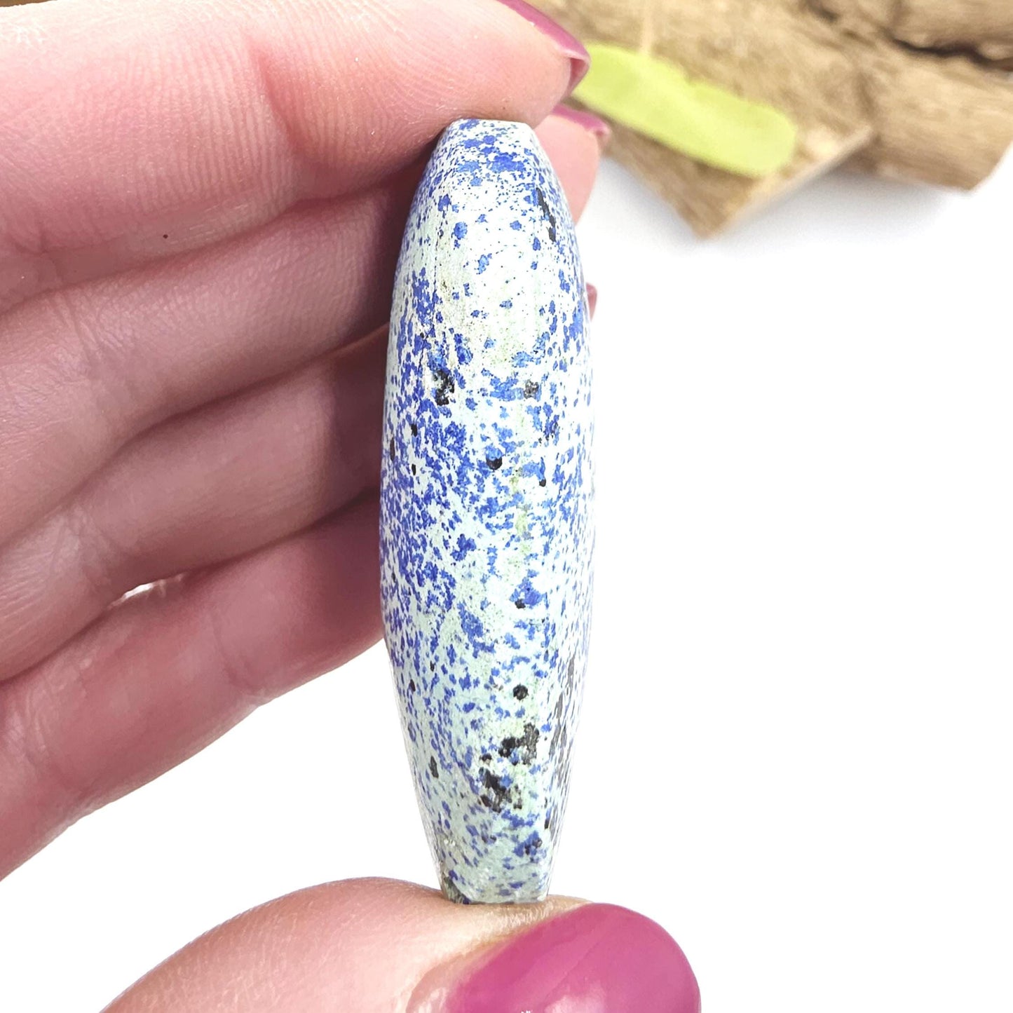 Rare Azurite Palm Stone - Intuition & Spiritual Insight Third Eye Chakra Crystal - 30g