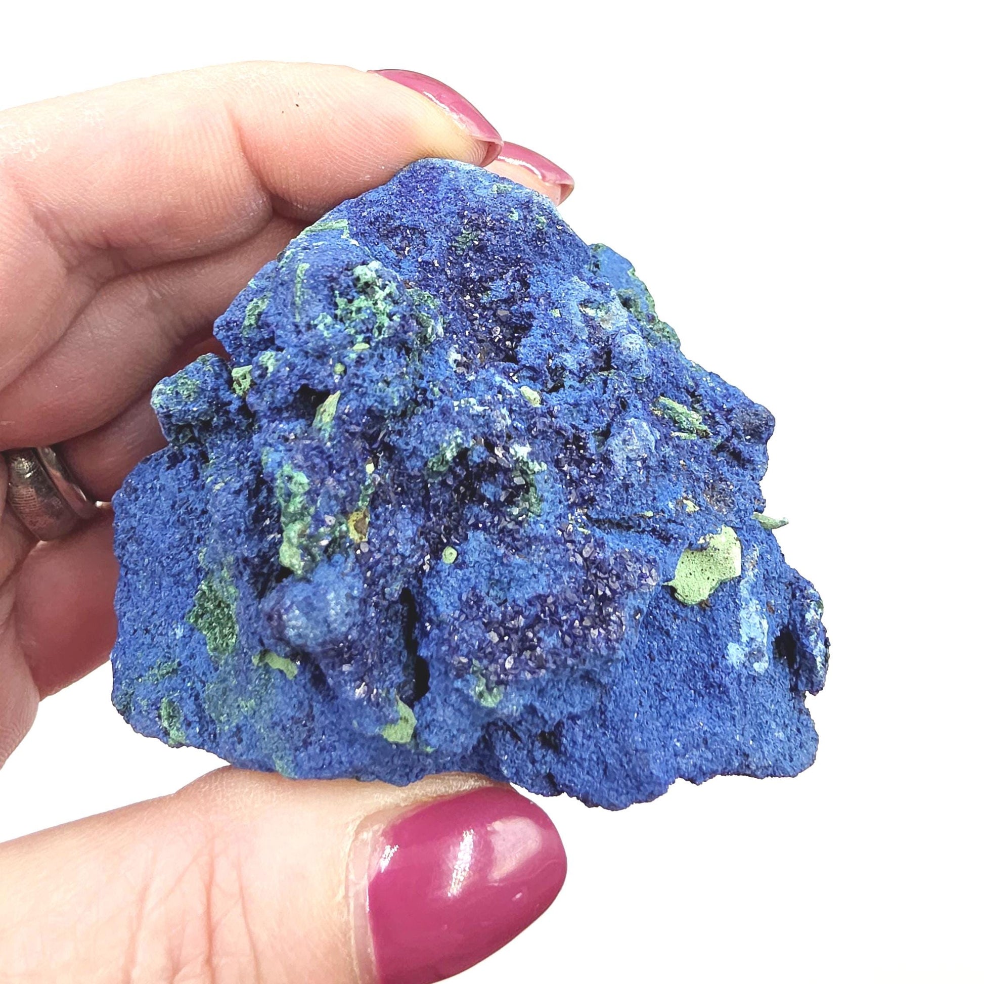 Sparkly Raw Azurite Specimen – Intuition, Insight & Third Eye Chakra Crystal, 240g