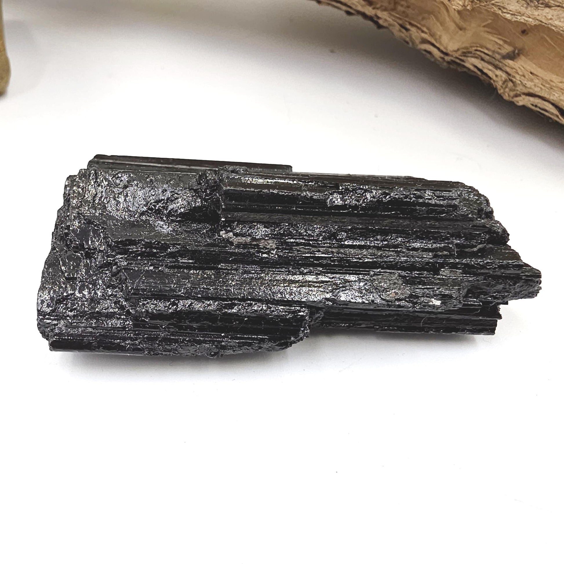 Flashy Raw Black Tourmaline Specimen - Natural Protection and Grounding Crystal - 70g