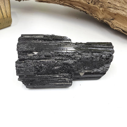 Flashy Raw Black Tourmaline Specimen - Natural Protection and Grounding Crystal - 70g