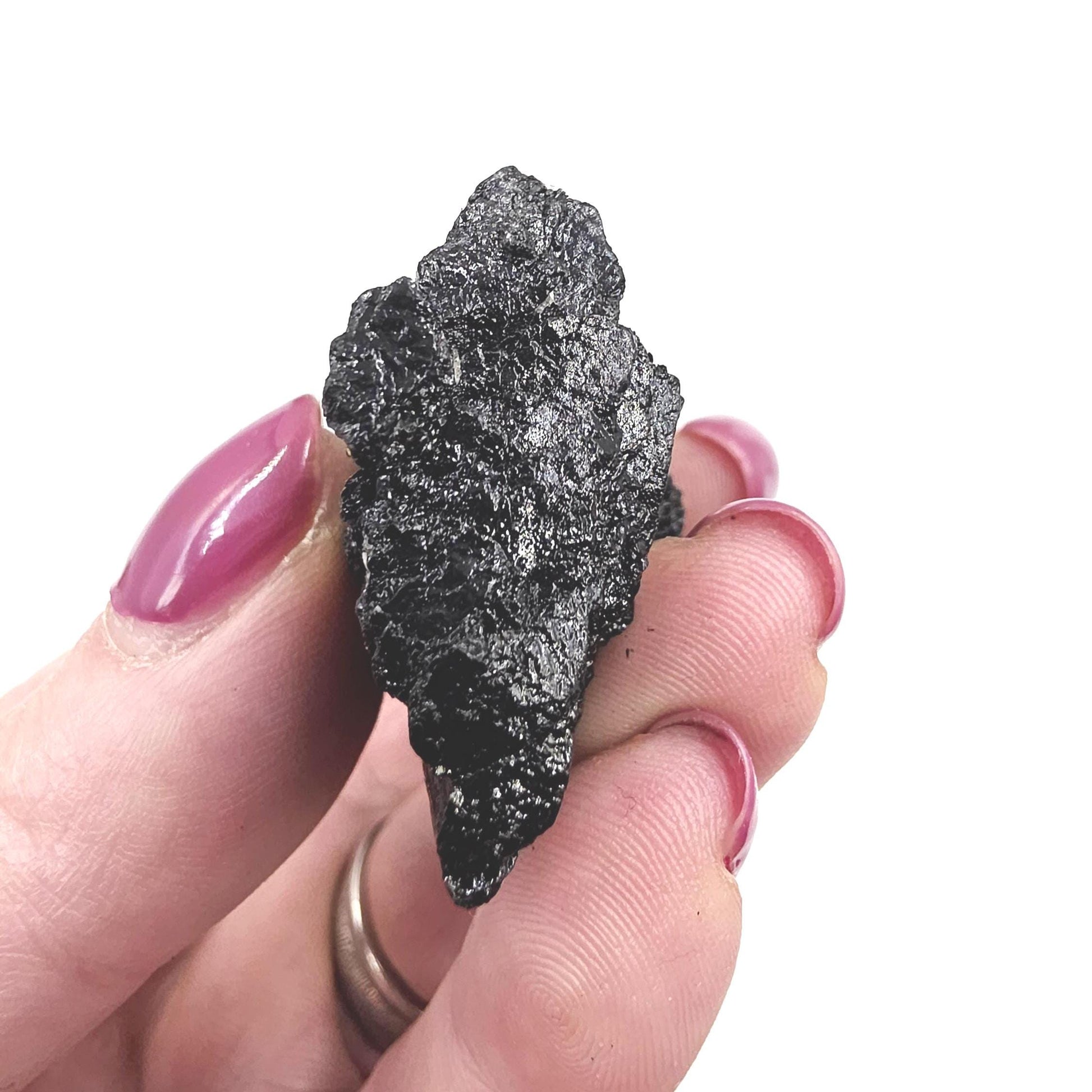 Flashy Raw Black Tourmaline Specimen - Natural Protection and Grounding Crystal - 70g
