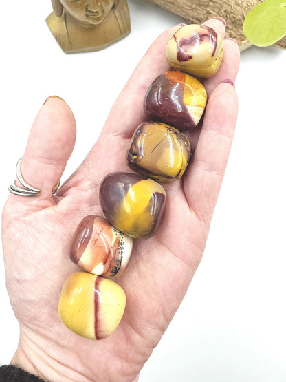 Mookaite Jasper Tumble Stones – Strength, Stability & Root Chakra Crystal, 2-3cm