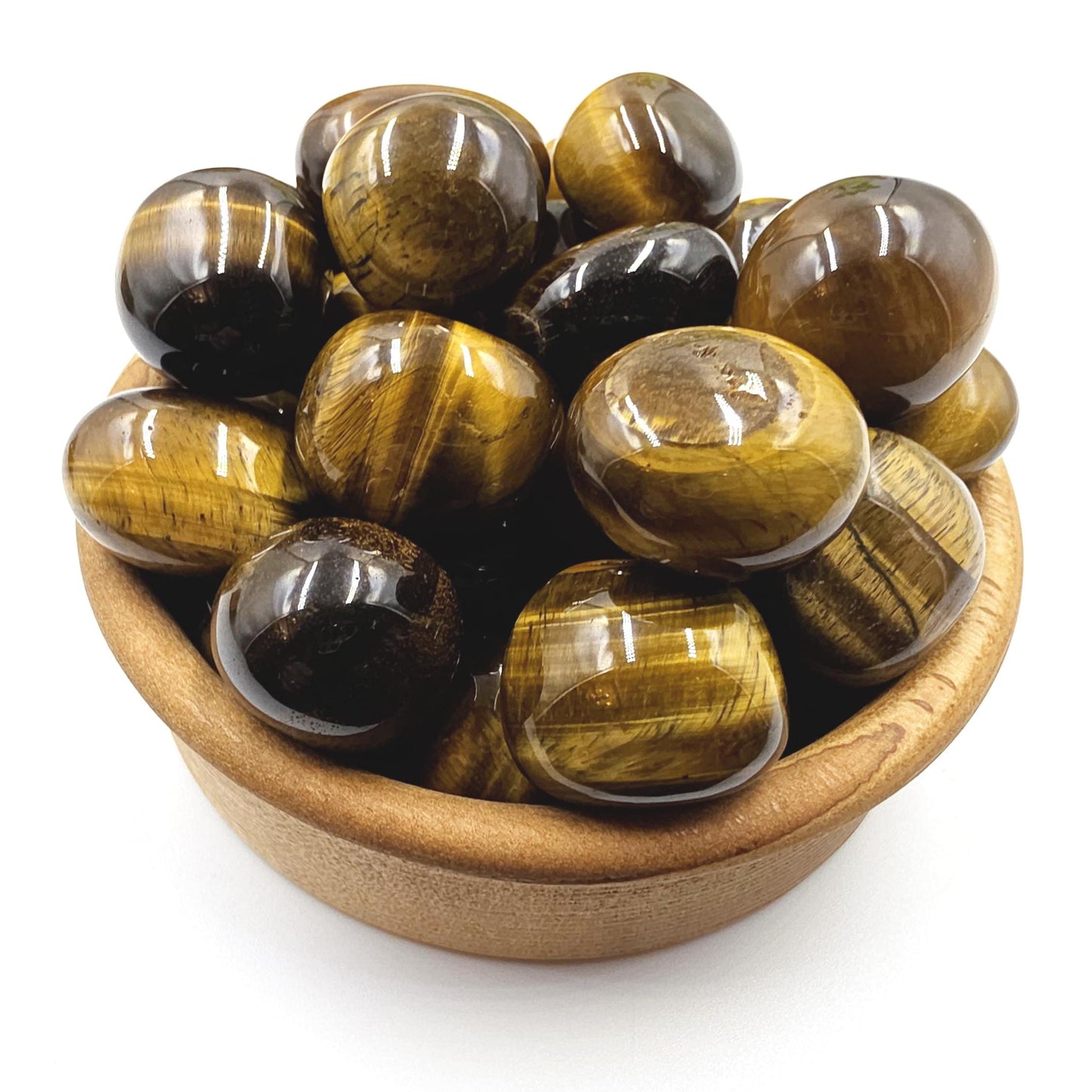 Golden Yellow Tiger’s Eye Tumble Stones – Confidence, Protection & Solar Plexus Chakra Crystal, 2-3cm