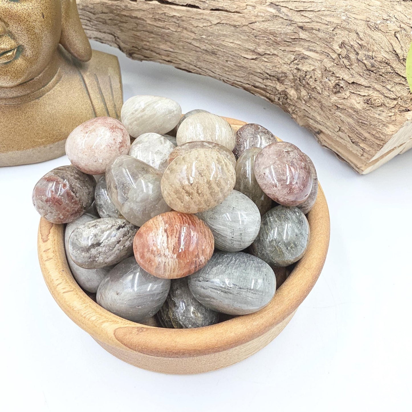 Thousand Layer Garden Quartz (Lodolite) Tumble Stones – Manifestation, Growth & Spiritual Journey Crystal, 2-3cm
