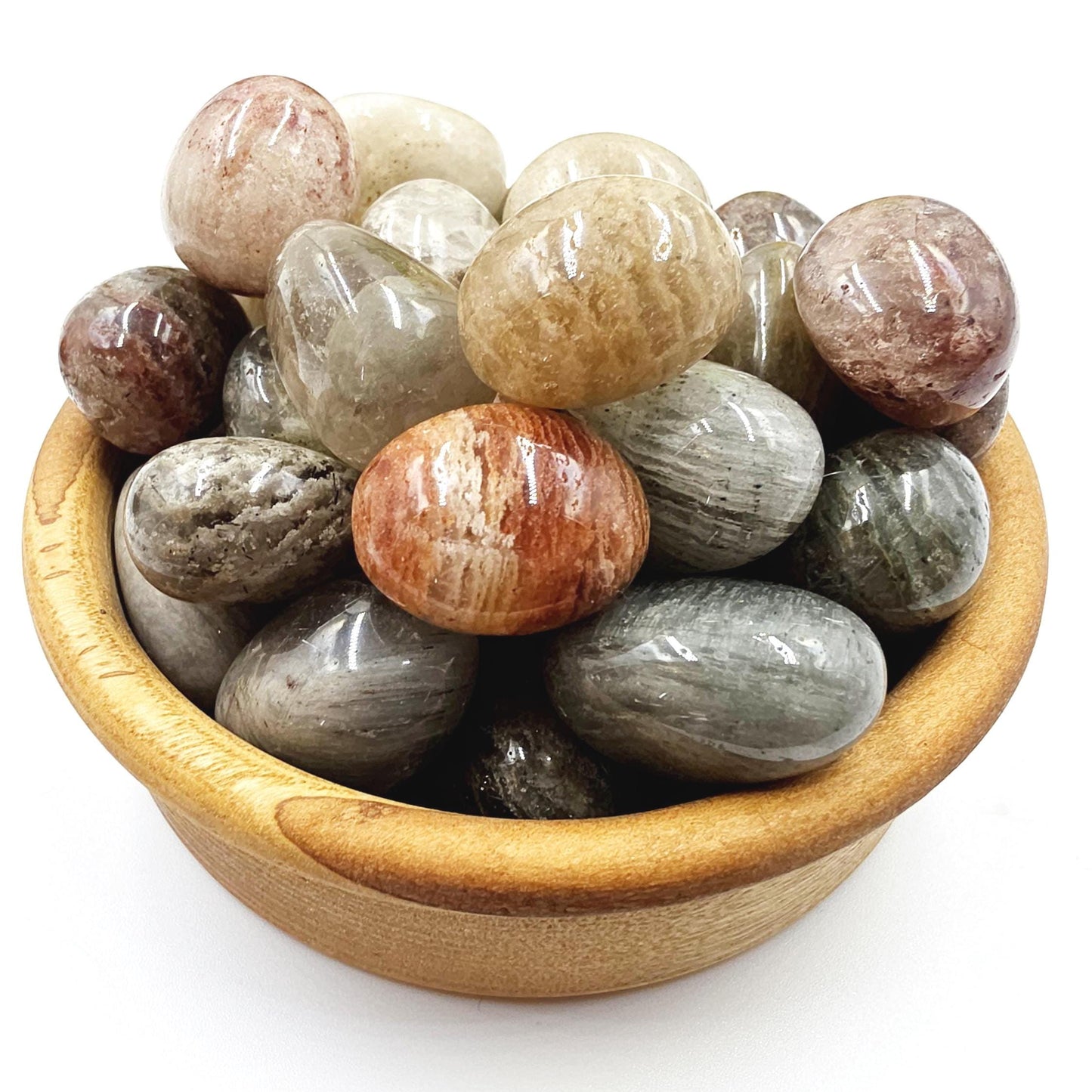 Thousand Layer Garden Quartz (Lodolite) Tumble Stones – Manifestation, Growth & Spiritual Journey Crystal, 2-3cm