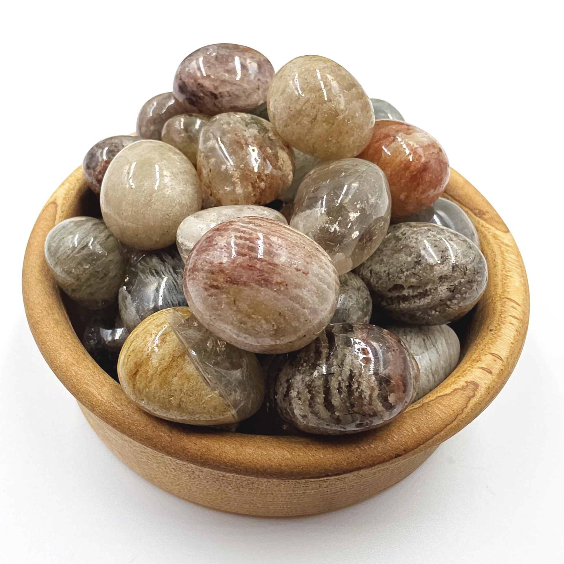 Thousand Layer Garden Quartz (Lodolite) Tumble Stones – Manifestation, Growth & Spiritual Journey Crystal, 2-3cm