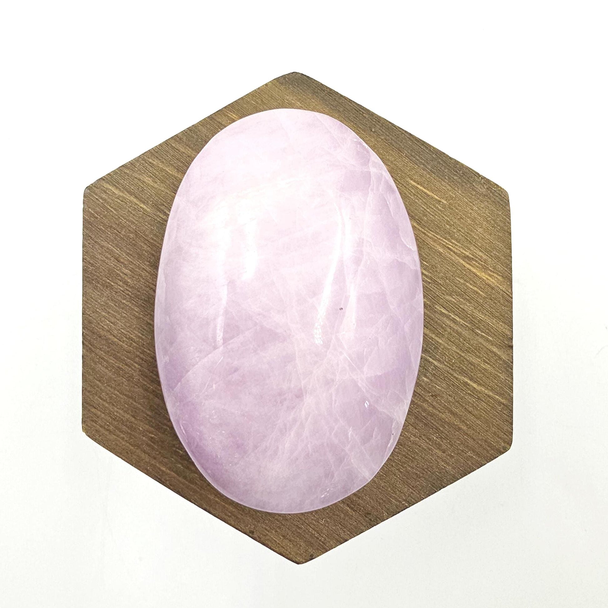 Flashy Large Kunzite Crystal Palm Stone - Heart Chakra & Emotional Healing Crystal, 135g