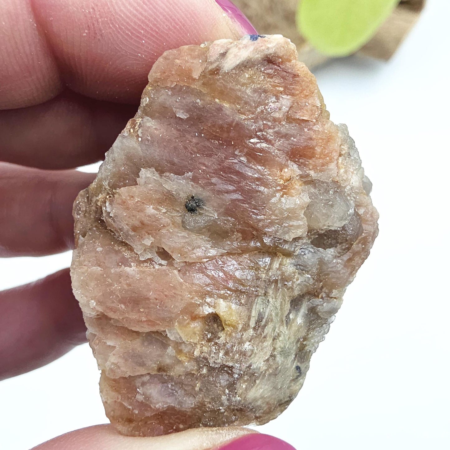 Raw Sunstone Specimen – Joy, Confidence & Sacral Chakra Crystal, 50g