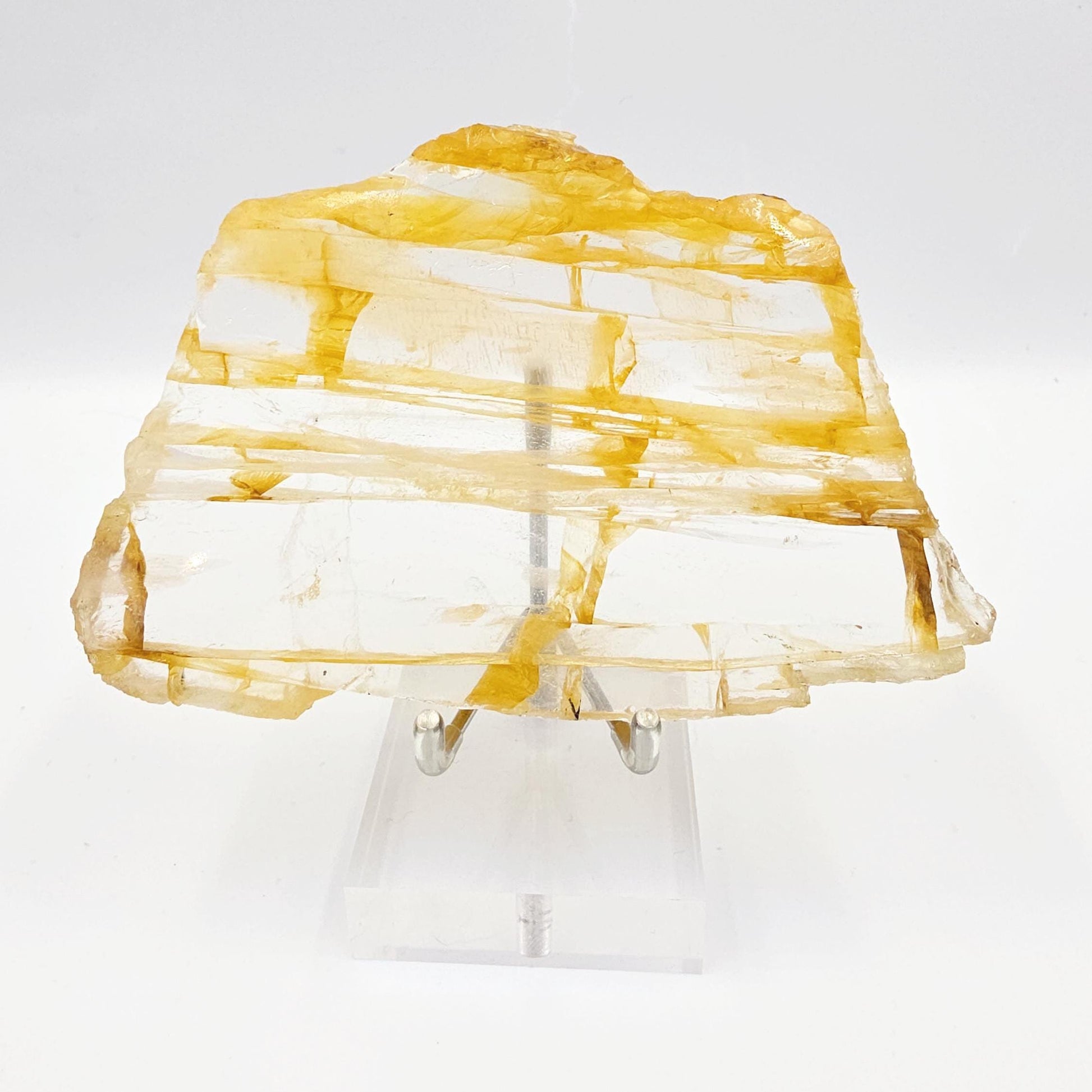 High Grade Golden Healer Slice Slab – Healing, Balance & High Vibrational Quartz Crystal, 240g