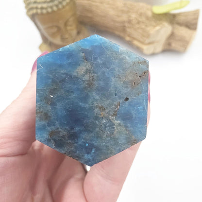 Large Blue Apatite Tower - Inspiration, Focus & Motivation Crystal Point, 17cm