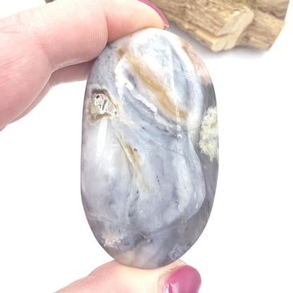 Petrified Wood Palm Stone - Grounding & Ancestral Wisdom Crystal - 85g