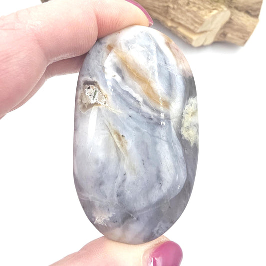 Petrified Wood Palm Stone - Grounding & Ancestral Wisdom Crystal - 85g