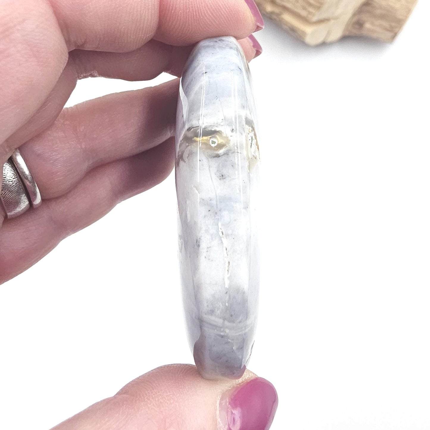 Petrified Wood Palm Stone - Grounding & Ancestral Wisdom Crystal - 85g