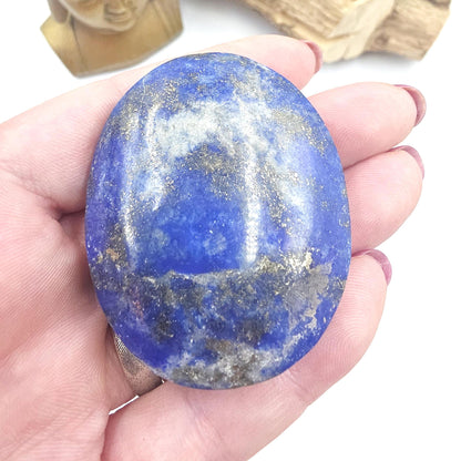 Lapis Lazuli Palm Stone – Wisdom, Communication & Third Eye Chakra Crystal, 80g