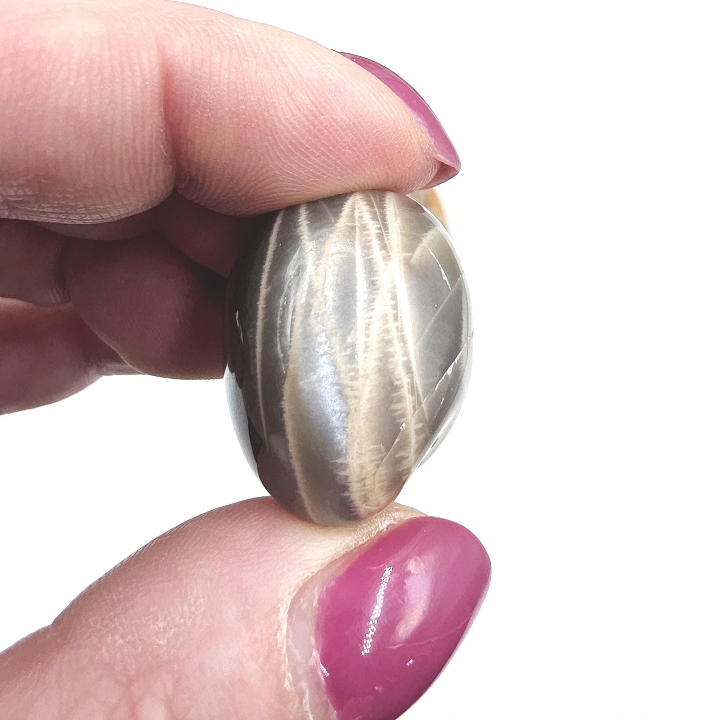 Black Grey Moonstone Tumble Stones – Protection, Intuition and Root & Third Eye Chakra Crystal, 2-3cm