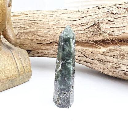 Seraphinite Tower – Healing, Spiritual Connection & Heart Chakra Crystal, 6cm