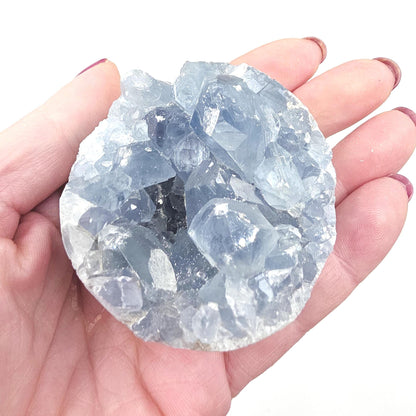 Round Raw Celestite Cluster Specimen – Calm, Spiritual Connection & Crown Chakra Crystal, 300g