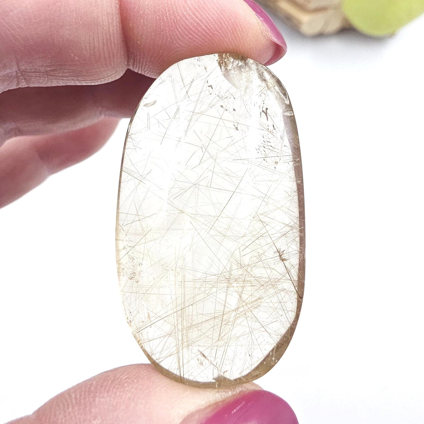 Little Golden Rutile Palm Stone – Manifestation, Clarity & High-Vibration Energy Crystal, 35g