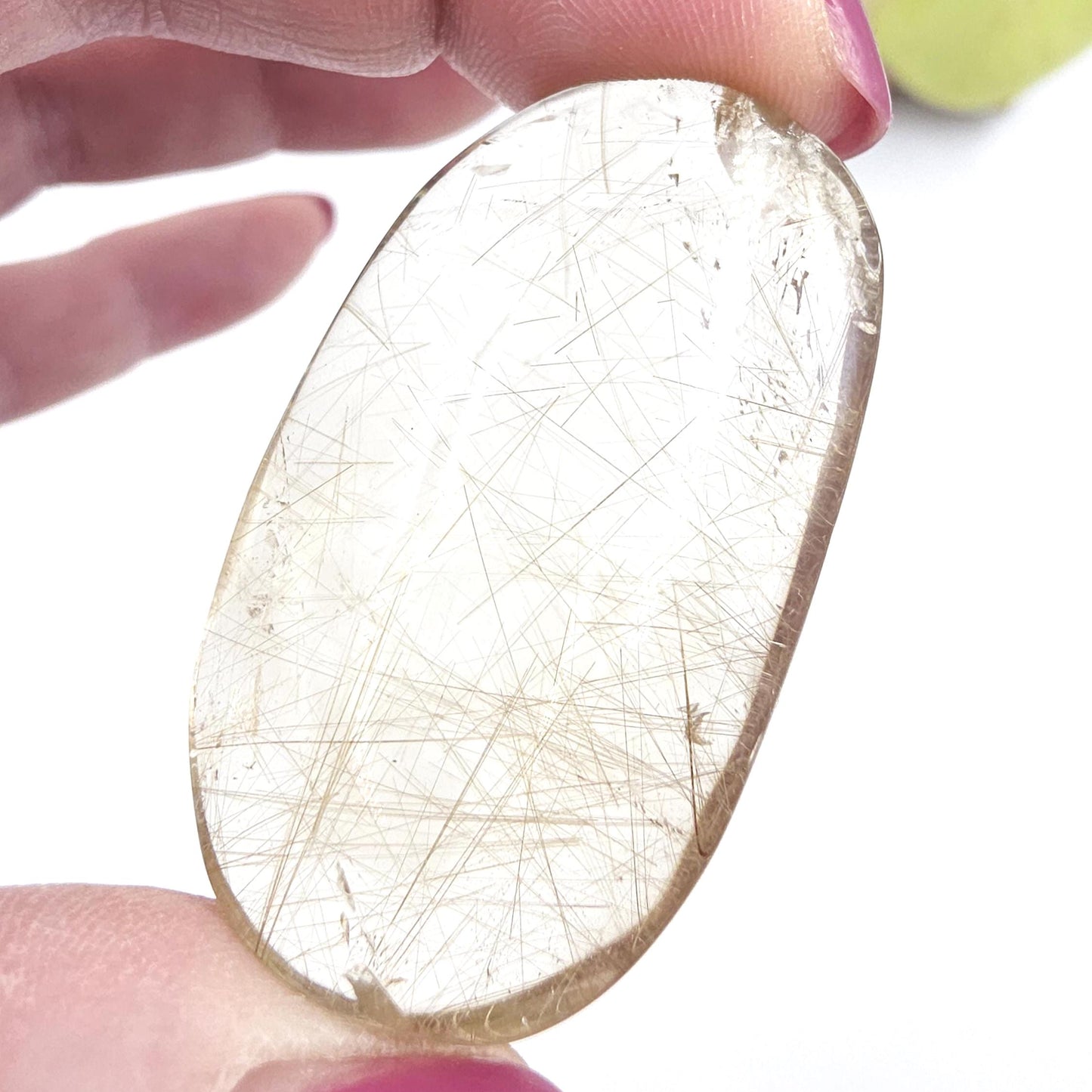 Little Golden Rutile Palm Stone – Manifestation, Clarity & High-Vibration Energy Crystal, 35g