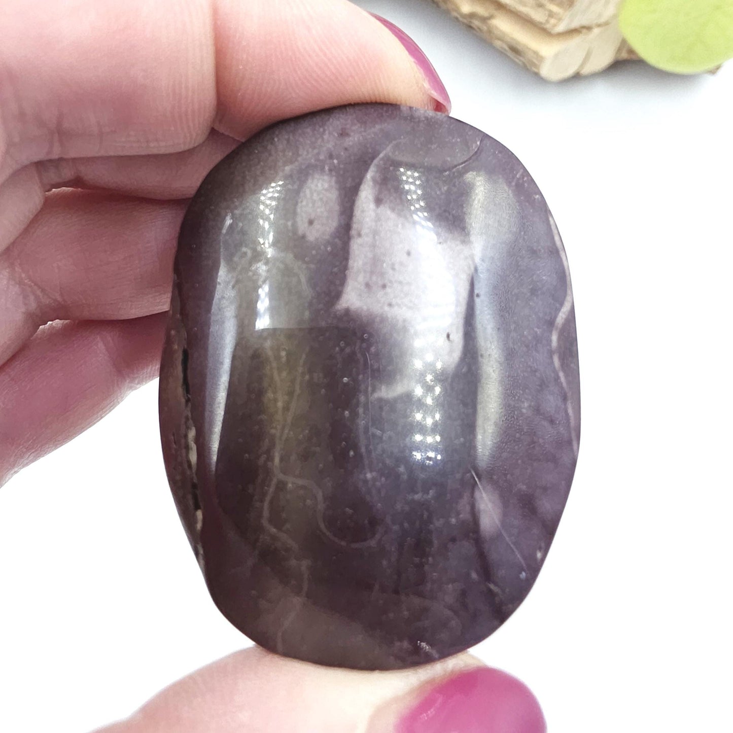 Mookaite Jasper Palm Stone - Grounding and Vitality Healing Crystal, 50g