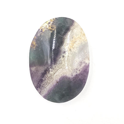 Silk Fluorite Palm Stone – Clarity, Calm & Soothing Flow Energy Crystal, 105g