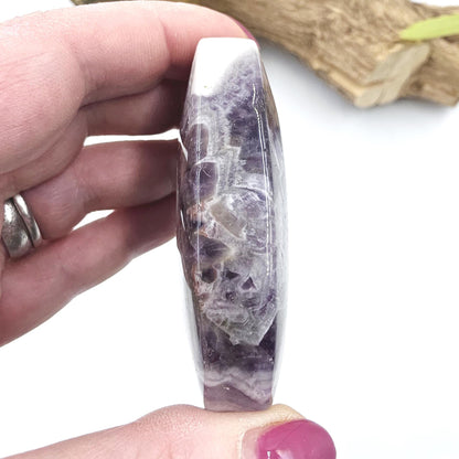 Dream Amethyst Palm Stone - Intuition & Spiritual Protection Crystal, 110g