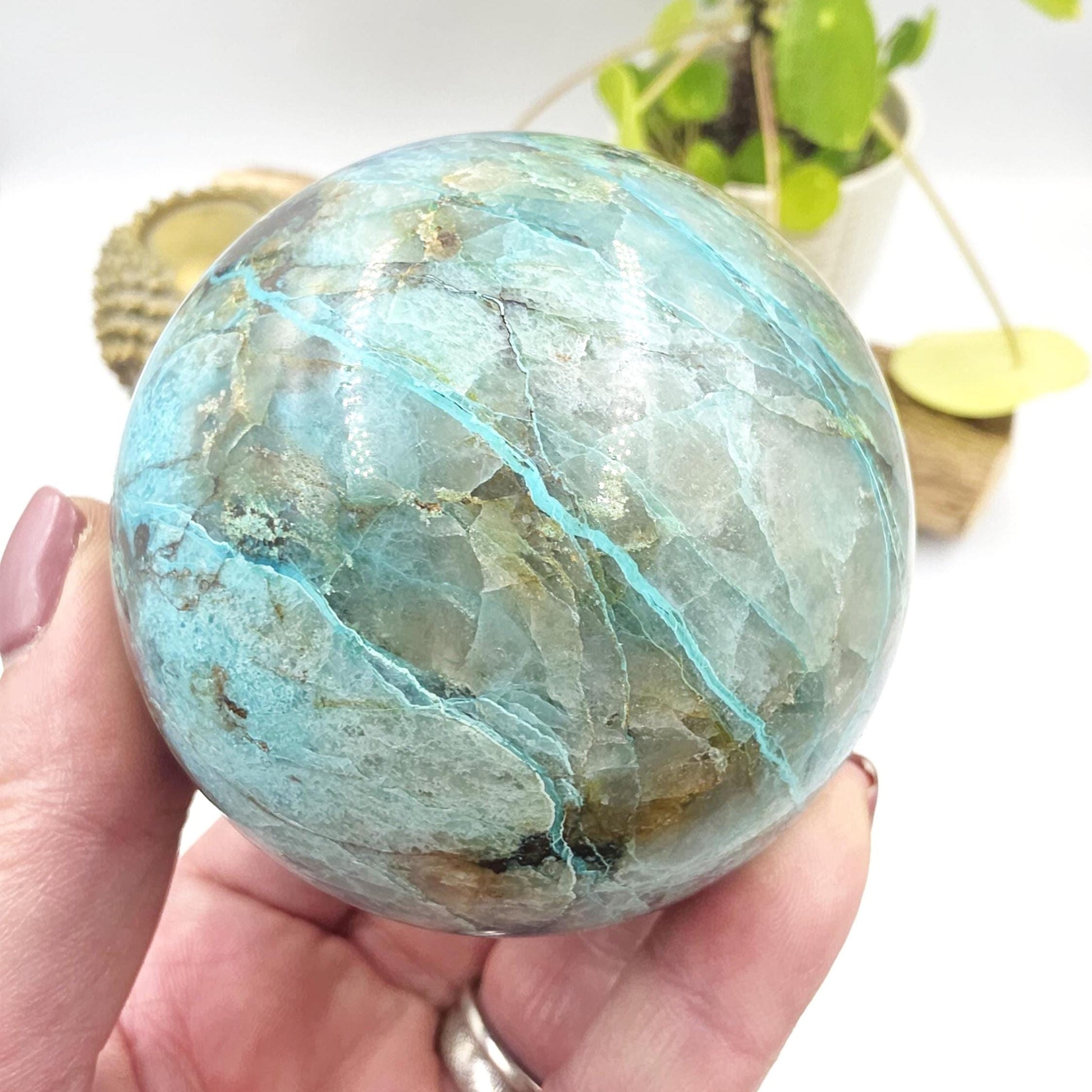 Quantum Quattro Sphere – Emotional Healing, Heart Chakra Balance & Spiritual Growth Crystal, 71mm