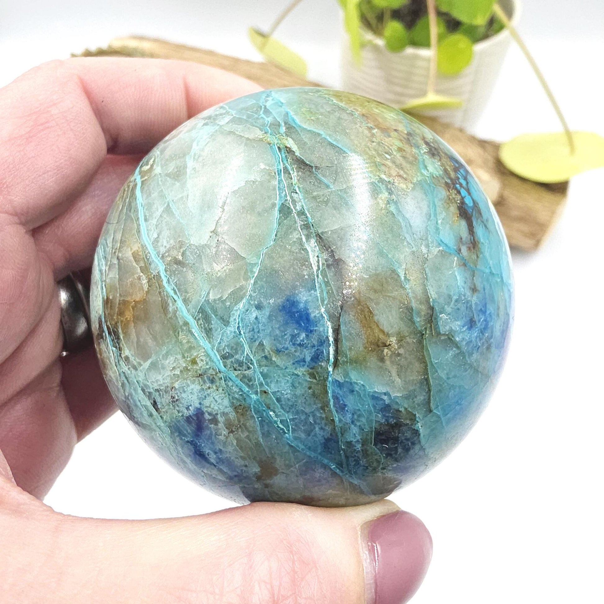 Quantum Quattro Sphere – Emotional Healing, Heart Chakra Balance & Spiritual Growth Crystal, 71mm