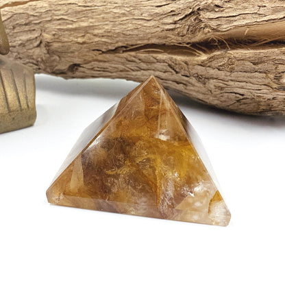 Golden Healer Pyramid – Healing, Balance & High Vibrational Quartz Crystal, 165g