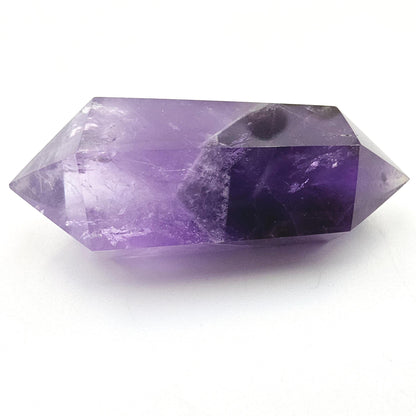 Two Tone Amethyst Double Point with Rainbows – Intuition, Calm & Spiritual Clarity Crystal, 40g