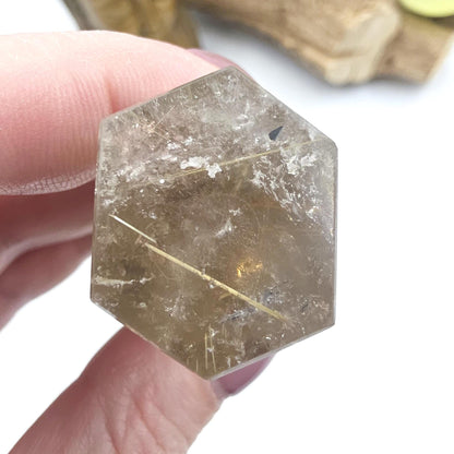 High Grade Golden Rutile Quartz Tower with Rainbow Flashes – Manifestation, Clarity & Energy Amplification Crystal, 8.8cm